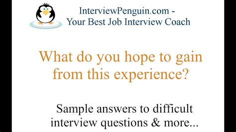 hoping for better result|5 Sample Answers To ”What Do You Hope To Gain From This.